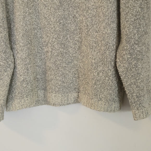 Penmans Vintage Gray Marled Boucle Knit Mock Neck Asymmetrical Sweater Medium - Picture 4 of 14